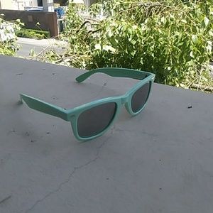 Teal plastic sunglasses